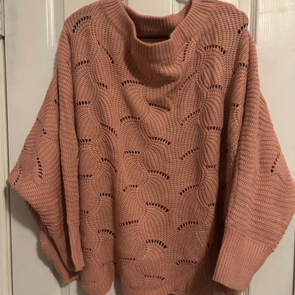 Pink knitted sweater- oversized